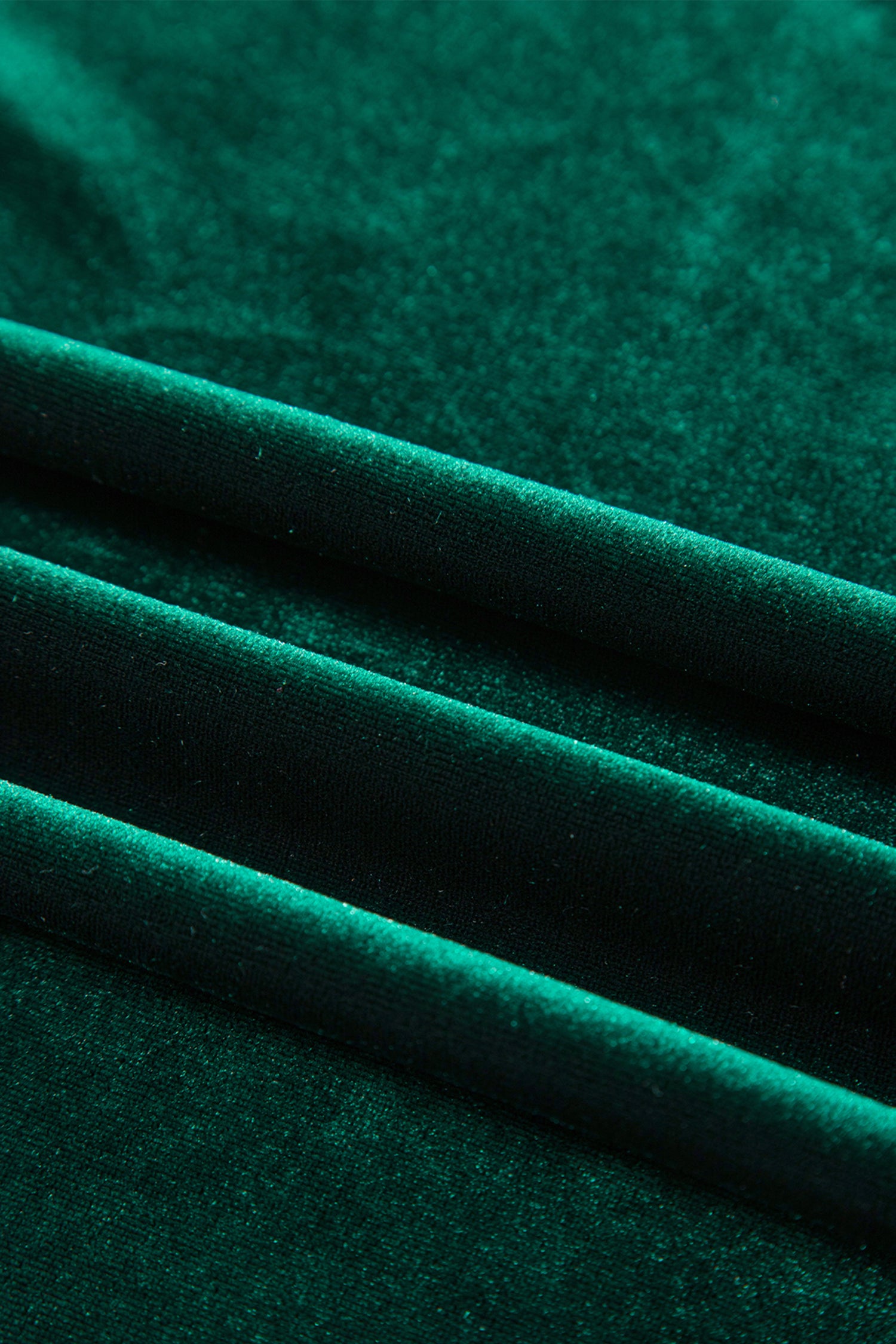 Evergreen Asymmetric Button Keyhole Neck Long Sleeve Velvet Blouse