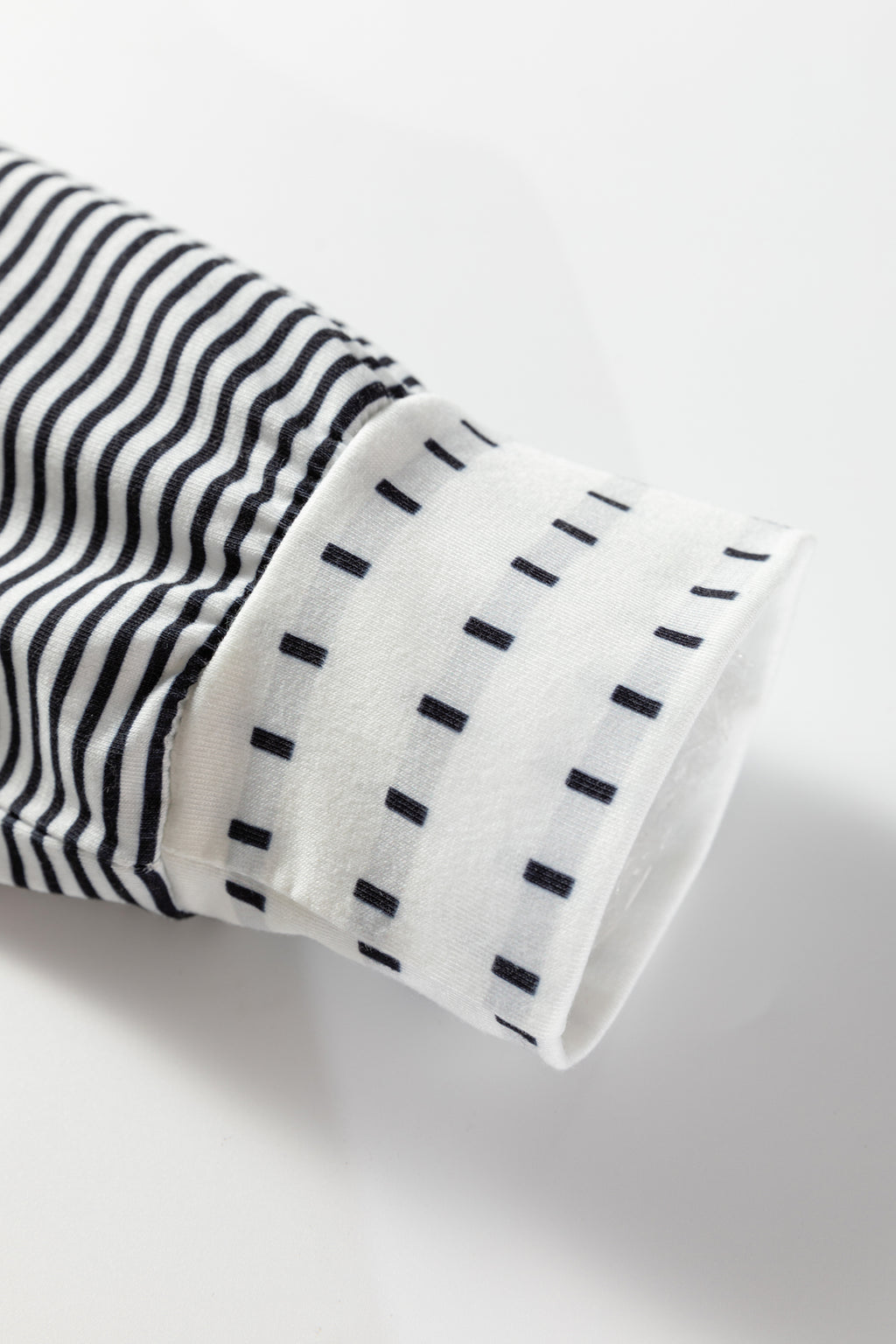 Black Stripe Raglan Patchwork Long Sleeve Tee